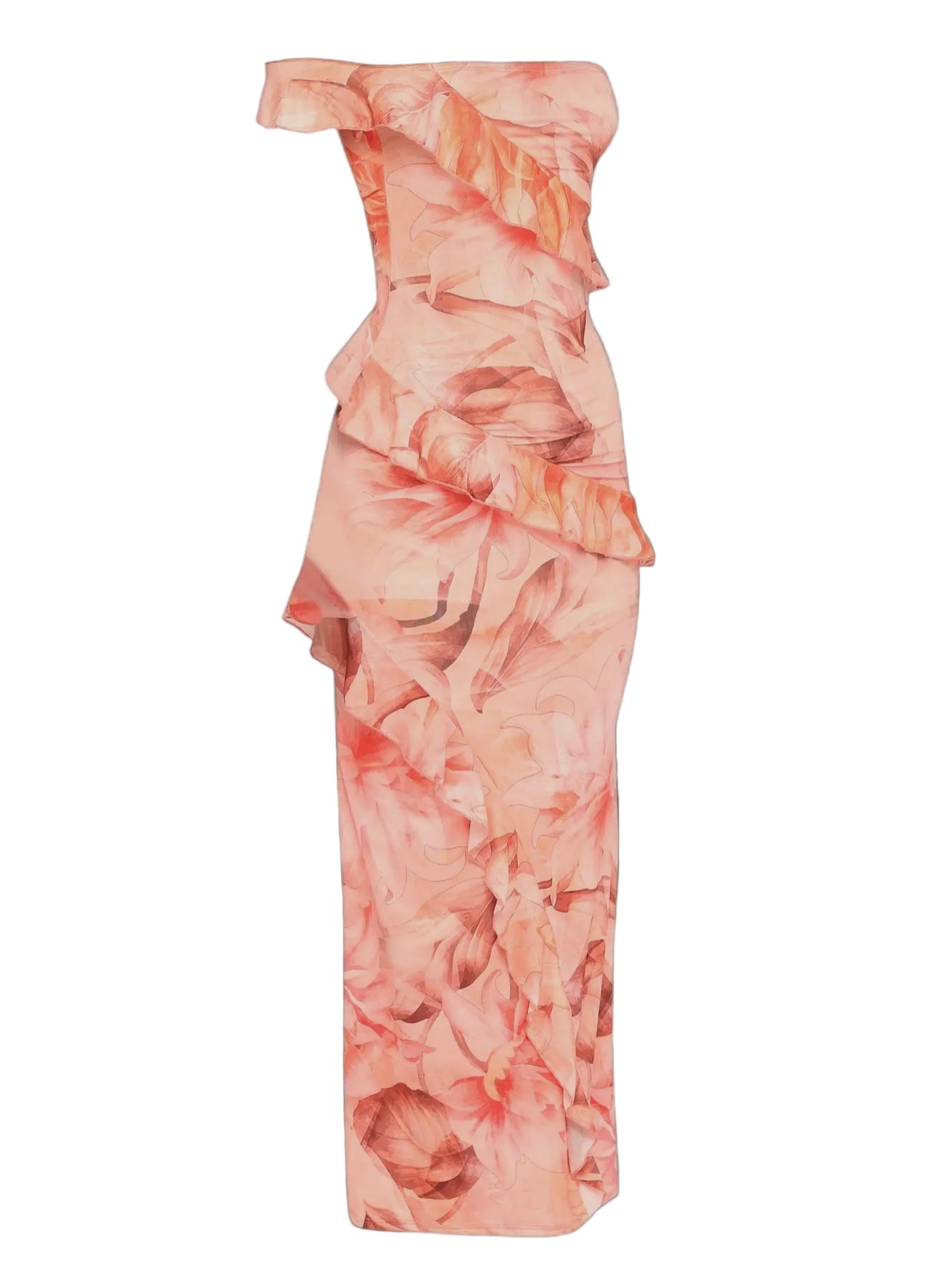 Rose Ruffle Maxi Dress