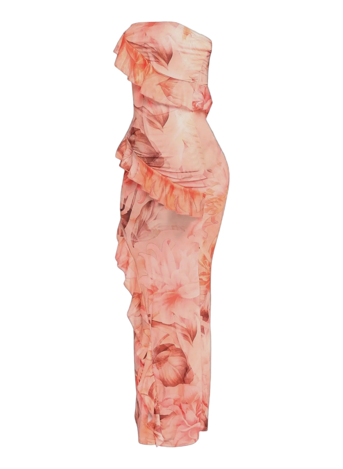 Rose Ruffle Maxi Dress