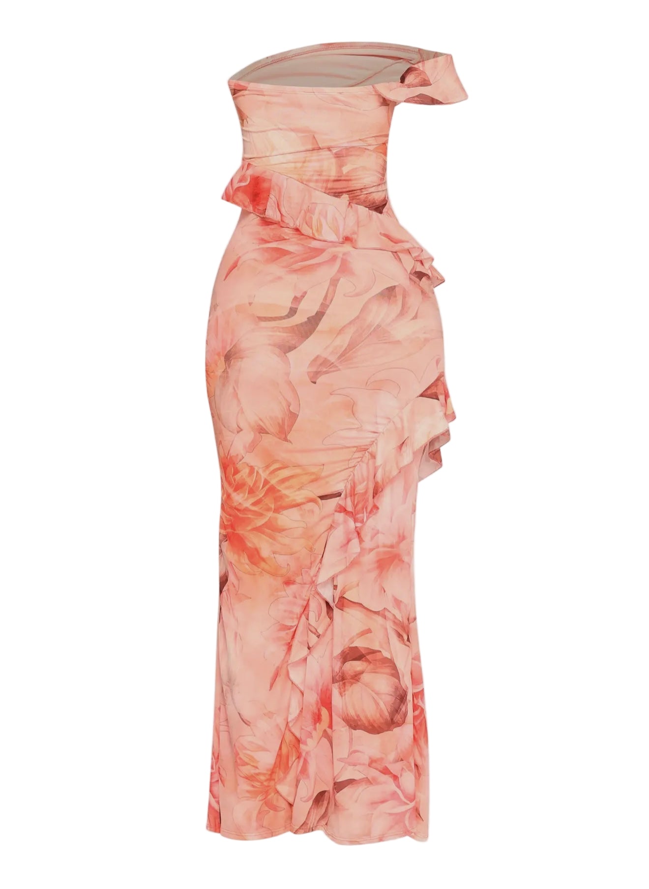 Rose Ruffle Maxi Dress