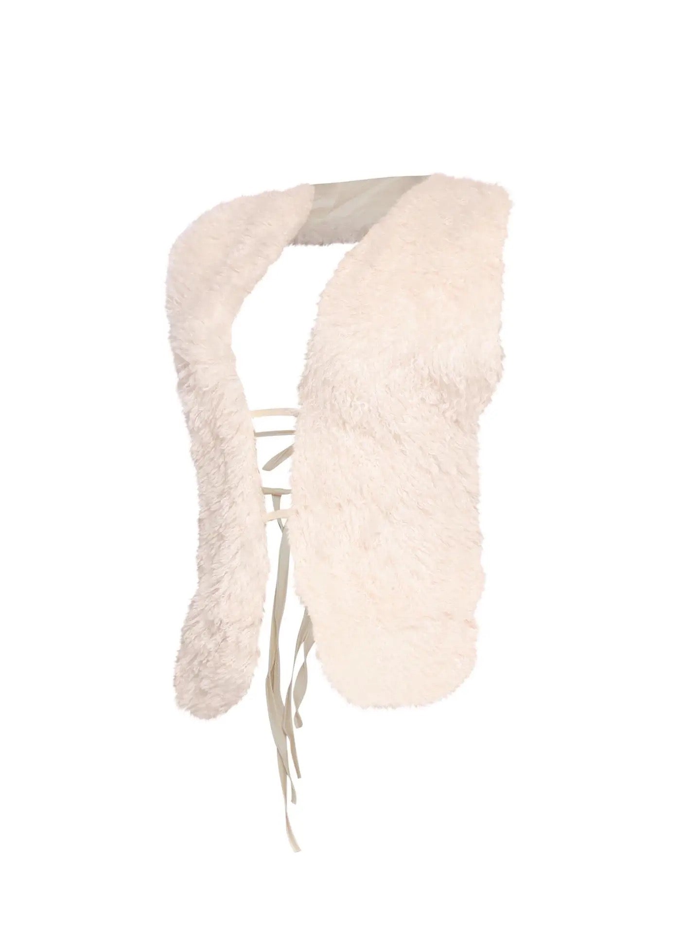 Faux Fur Open Back Sleeveless Vest