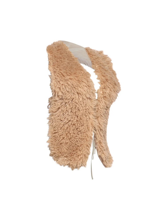 Faux Fur Open Back Sleeveless Vest