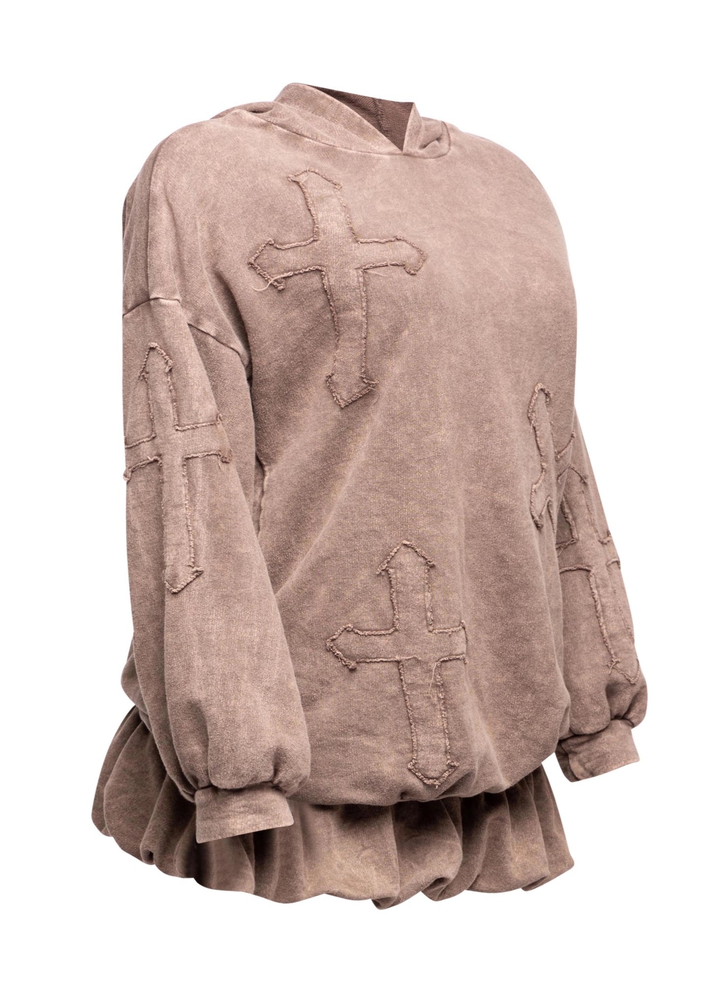 Holy Cross Hoodie & Bubble Mini Skirt Set