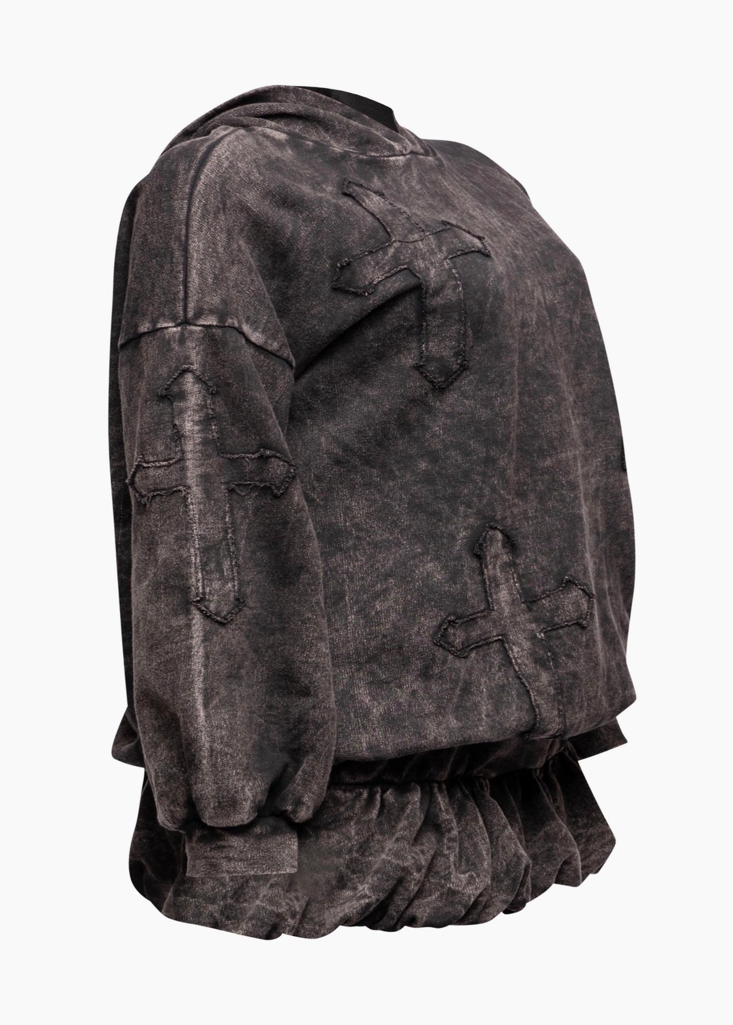 Holy Cross Hoodie & Bubble Mini Skirt Set