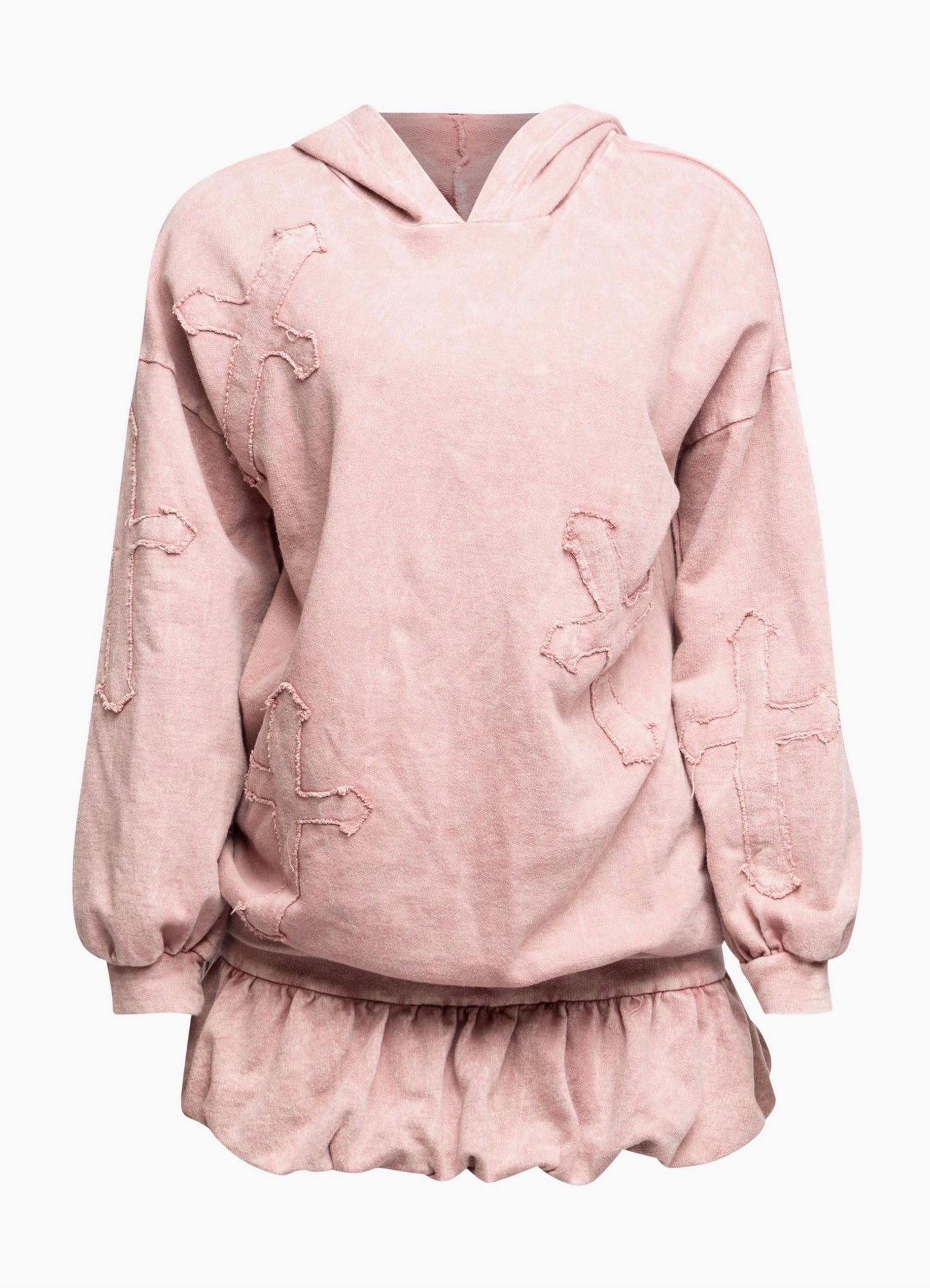 Holy Cross Hoodie & Bubble Mini Skirt Set