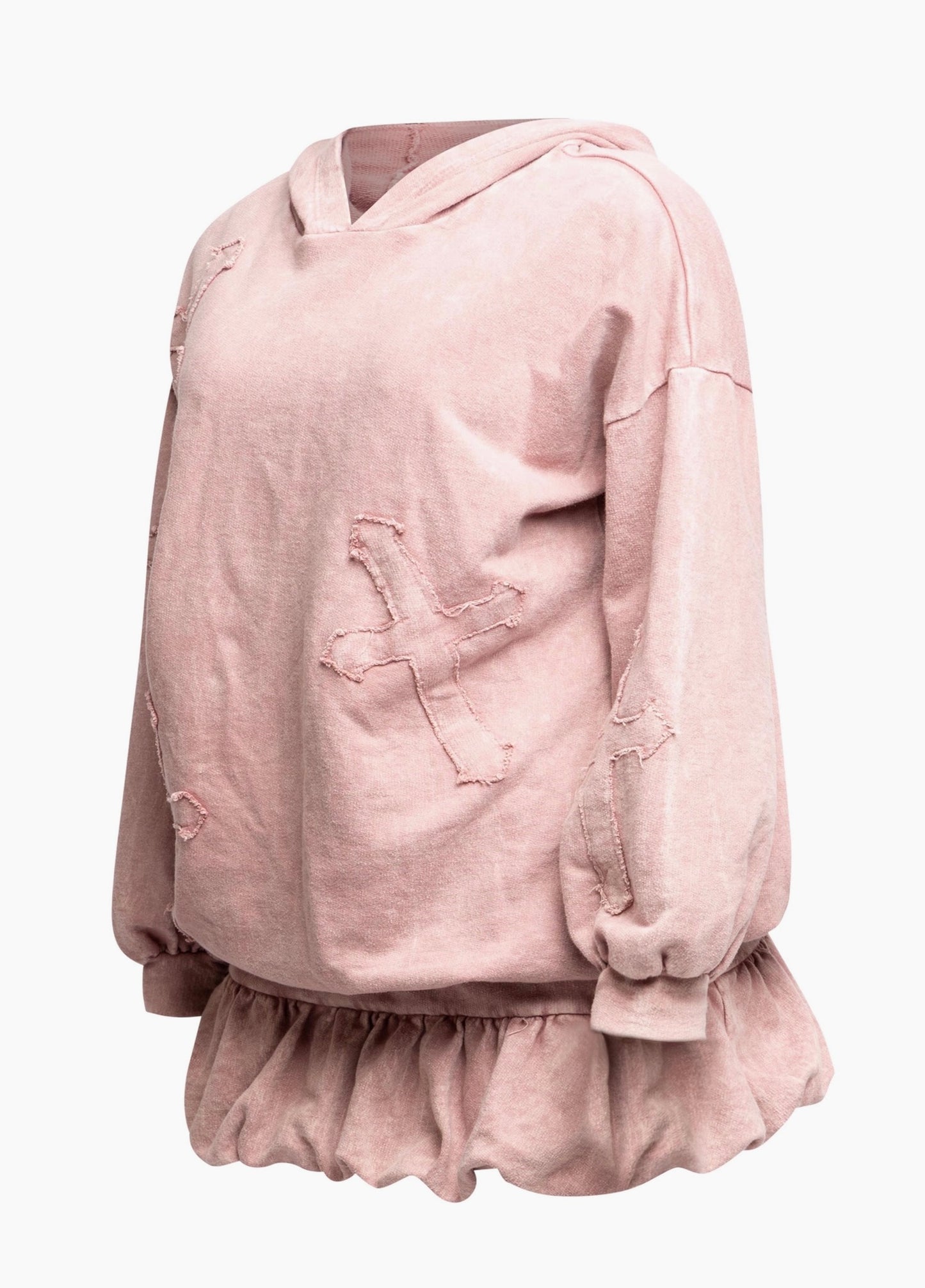 Holy Cross Hoodie & Bubble Mini Skirt Set