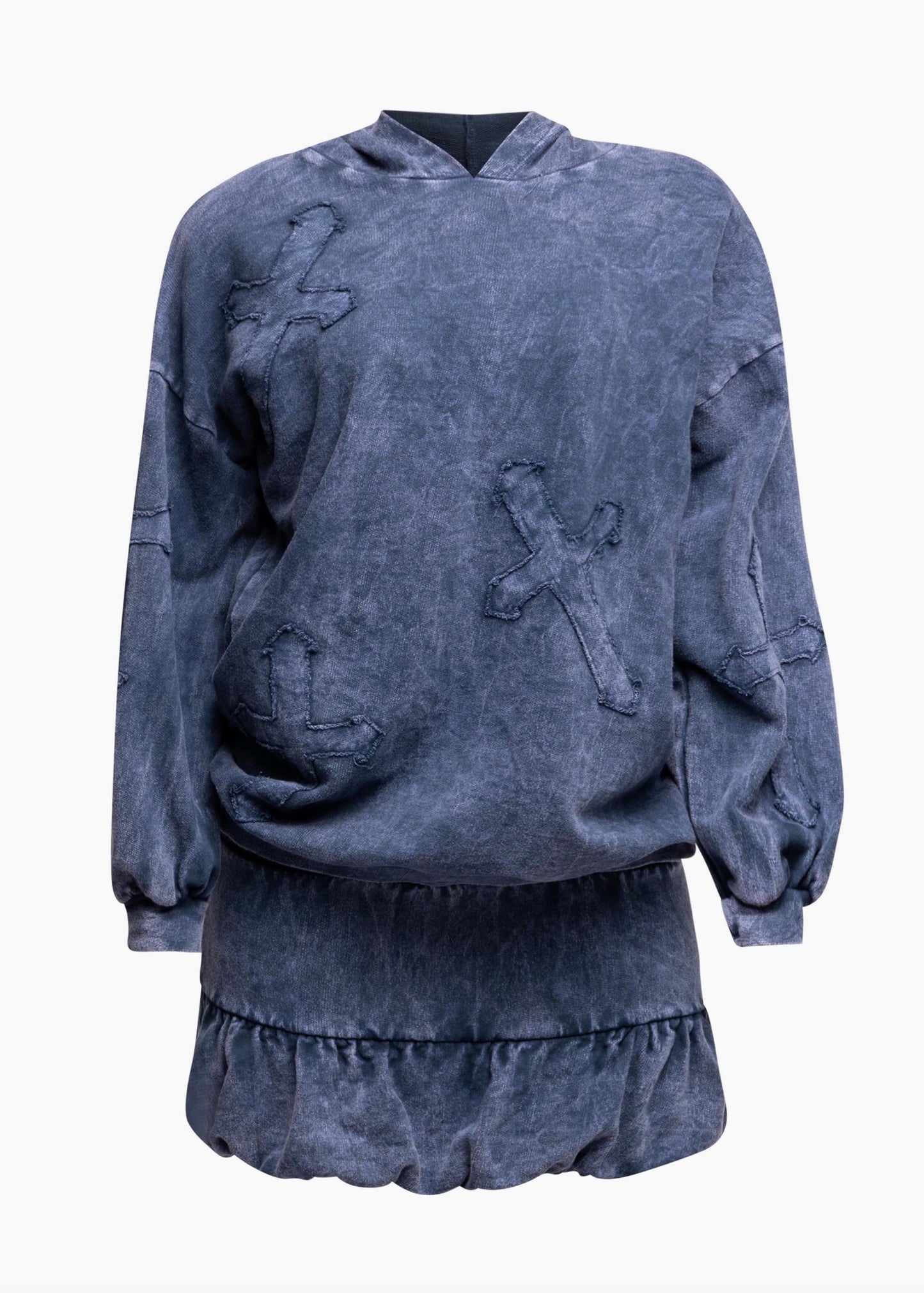 Holy Cross Hoodie & Bubble Mini Skirt Set