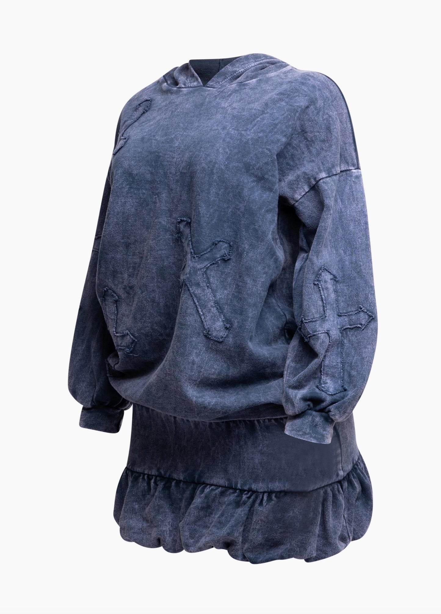 Holy Cross Hoodie & Bubble Mini Skirt Set