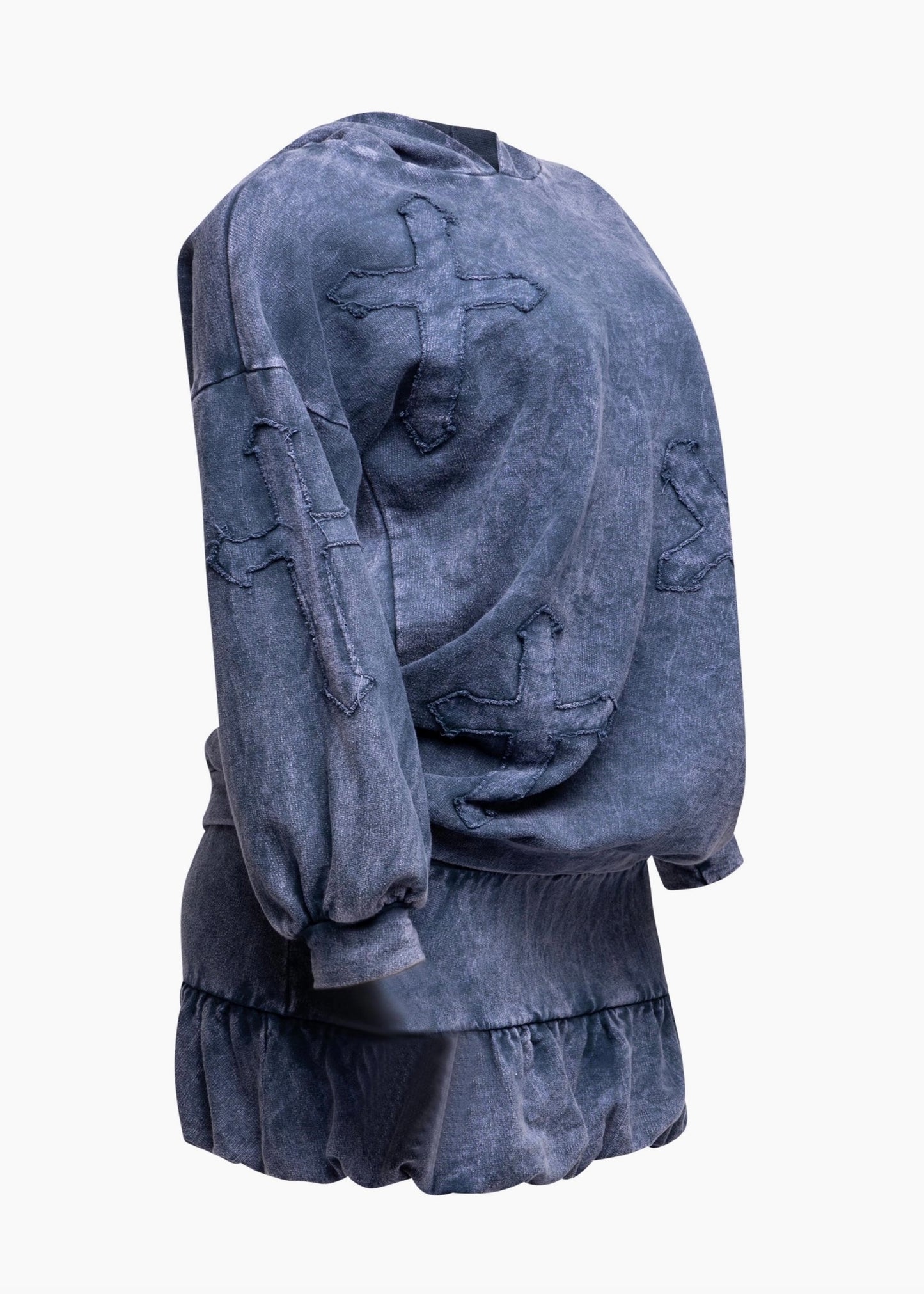 Holy Cross Hoodie & Bubble Mini Skirt Set